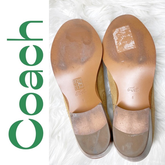 Coach Devin Tan Suede Ankle Booties Block Heel Chelsea Western, Women's Size 8 - Picture 9 of 14